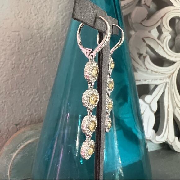 Silver Tone Dangle Earrings - Picture 2 of 9